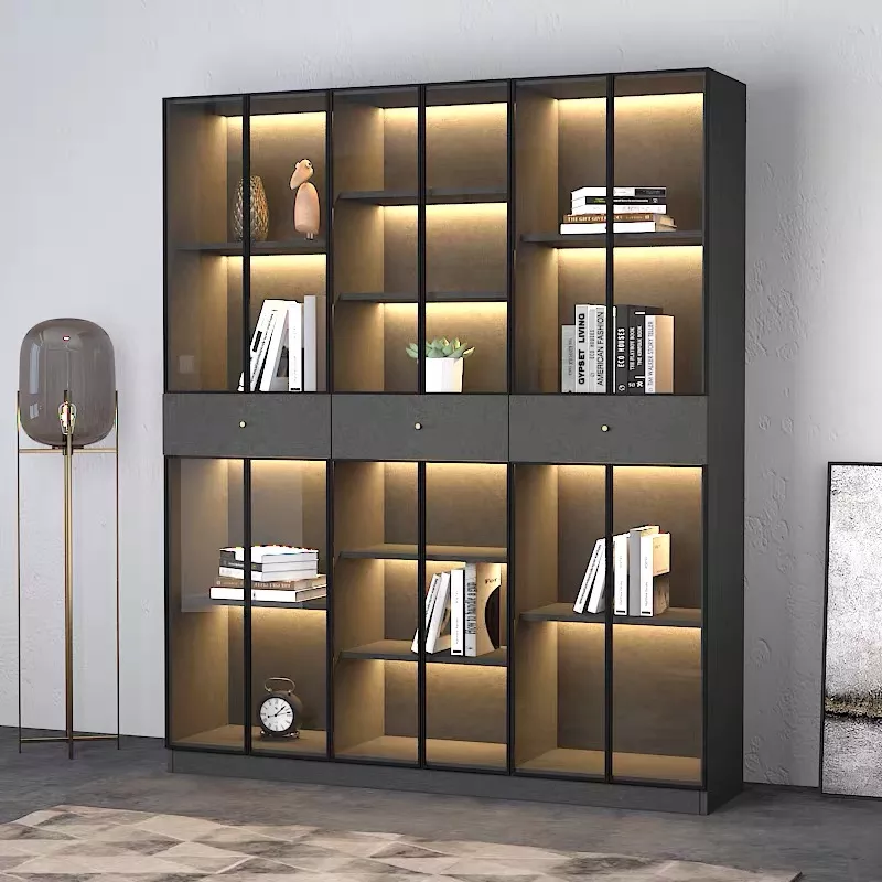 estanter a de libros con luz led para sala de estar mueble estante para libros jpg 